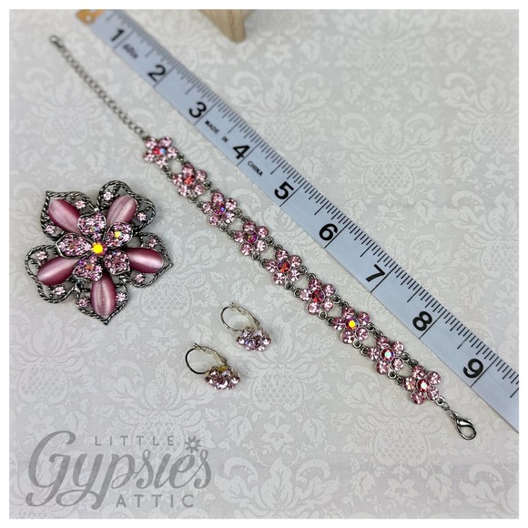 Vintage Pink Bling Jewelry Bundle - Picture 8 of 12